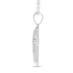 14K WHITE GOLD 3 1/2CT ROUND DIAMOND MEN'S PENDANT - Image 2