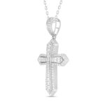 14K WHITE GOLD 3 1/2CT ROUND DIAMOND MEN'S PENDANT - Image 3