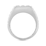 14K WHITE GOLD 1 1/2CT ROUND DIAMOND MEN'S RING - Image 2