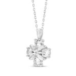 14K WHITE GOLD 2 1/4CT ROUND DIAMOND LADIES PENDANT WITH CHAIN - Image 3