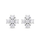 14K WHITE GOLD 1 1/2CT ROUND DIAMOND Men's EARRINGS
