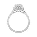 14K WHITE GOLD 1 1/4CT ROUND/PRINCESS DIAMOND LADIES RING - Image 2