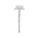 14K WHITE GOLD 1 1/4CT ROUND/PRINCESS DIAMOND LADIES RING - Image 3