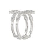 LADIES ENHANCERS RING 1 1/4CT ROUND/MARQUISE DIAMOND 14K WHITE GOLD - Image 3