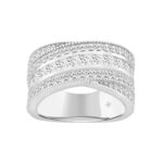 14K WHITE GOLD 2CT ROUND/PRINCESS DIAMOND LADIES BAND