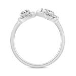 LADIES RING 1CT ROUND/PEAR/EMERALD DIAMOND 14K WHITE GOLD - Image 2