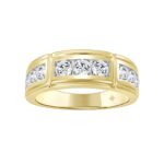 MEN'S RING 1 1/2CT ROUND DIAMOND 14K YELLOW GOLD