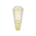 MEN'S RING 1 1/3CT ROUND DIAMOND 14K YELLOW GOLD - Image 3