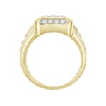 MEN'S RING 1 1/2CT ROUND DIAMOND 14K YELLOW GOLD - Image 2