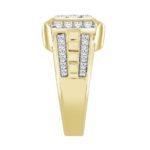 MEN'S RING 1 1/2CT ROUND DIAMOND 14K YELLOW GOLD - Image 3
