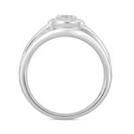 14K WHITE GOLD 3/4CT ROUND DIAMOND MEN'S RING - Image 2