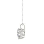 14K WHITE GOLD 1 1/2CT ROUND DIAMOND LADIES SOLITAIRE PENDANT WITH CHAIN - Image 2