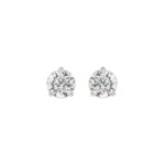 14K WHITE GOLD 2CT ROUND DIAMOND LADIES SOLITAIRE EARRINGS