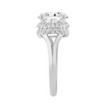 LADIES RING 3 3/8CT ROUND DIAMOND 14K WHITE GOLD (CENTER STONE ROUND DIAMOND 3CT ) - Image 3