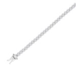 LADIES BRACELET 7CT OVAL DIAMOND 14K WHITE GOLD - Image 2