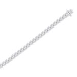 LADIES BRACELET 7CT OVAL DIAMOND 14K WHITE GOLD - Image 3