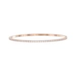 LADIES FLEXIBLE BANGLE 5 1/3CT ROUND DIAMOND 14K ROSE GOLD