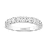 LADIES BAND 2CT ROUND DIAMOND 14K WHITE GOLD