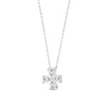 LADIES NECKLACE 1CT PEAR DIAMOND 14K WHITE GOLD - Image 3