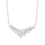 LADIES NECKLACE 4CT MARQUISE DIAMOND 14K WHITE GOLD - Image 2