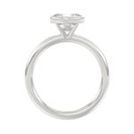LADIES SOLITAIRE RING 2CT OVAL DIAMOND 14K WHITE GOLD (CENTER STONE OVAL DIAMOND 2CT ) - Image 2
