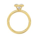 LADIES SOLITAIRE RING 2CT OVAL DIAMOND 14K YELLOW GOLD (CENTER STONE OVAL DIAMOND 2CT ) - Image 2