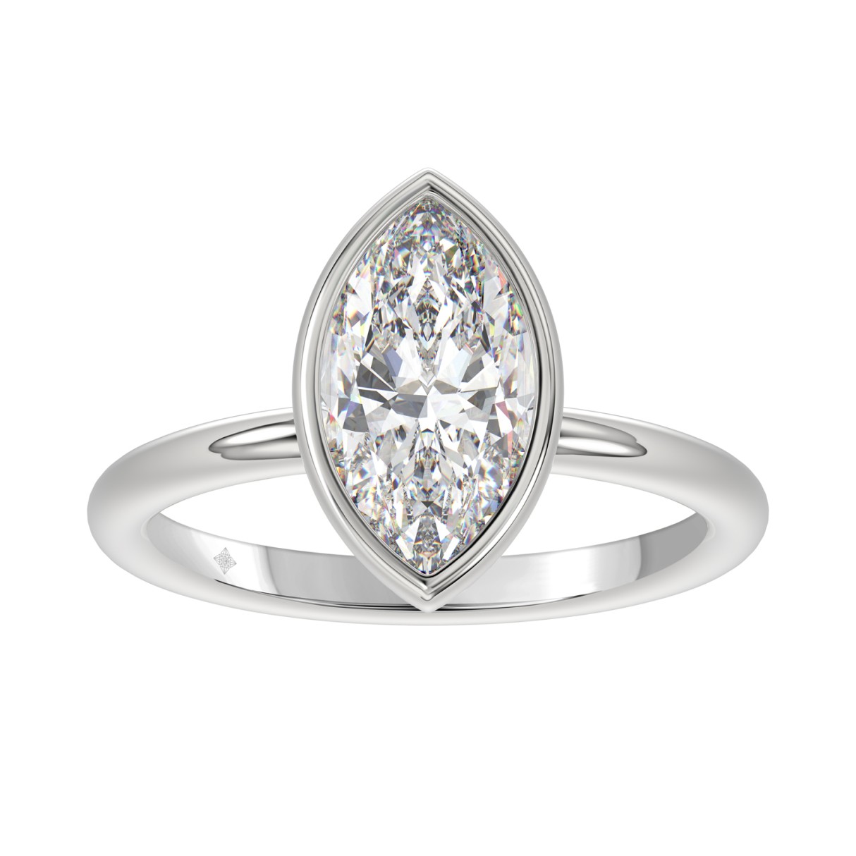 LADIES SOLITAIRE RING 2CT MARQUISE DIAMOND 14K WHITE GOLD (CENTER STONE MARQUISE DIAMOND 2CT ) 1 LADIES SOLITAIRE RING 2CT MARQUISE DIAMOND 14K WHITE GOLD (CENTER STONE MARQUISE DIAMOND 2CT ) - Image 1