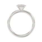 LADIES SOLITAIRE RING 2CT EMERALD DIAMOND 14K WHITE GOLD (CENTER STONE EMERALD DIAMOND 2CT ) - Image 2