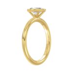 LADIES SOLITAIRE RING 1CT OVAL DIAMOND 14K YELLOW GOLD (CENTER STONE OVAL DIAMOND 1CT ) - Image 3