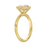 LADIES SOLITAIRE RING 3CT ROUND DIAMOND 14K YELLOW GOLD (CENTER STONE ROUND DIAMOND 3CT ) - Image 3
