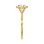 LADIES SOLITAIRE RING 3CT ROUND DIAMOND 14K YELLOW GOLD (CENTER STONE ROUND DIAMOND 3CT ) - Image 4