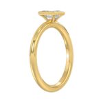 LADIES SOLITAIRE RING 1CT EMERALD DIAMOND 14K YELLOW GOLD (CENTER STONE EMERALD DIAMOND 1CT ) - Image 3