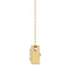 LADIES SOLITAIRE PENDANT 3CT PRINCESS DIAMOND 14K YELLOW GOLD - Image 2