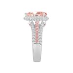 LADIES RING 3 1/4CT ROUND/PEAR DIAMOND 14K WHITE GOLD (CENTER STONE PEAR DIAMOND 2CT ) - Image 3