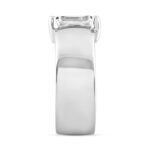 LADIES RING 2CT EMERALD DIAMOND 14K WHITE GOLD - Image 3