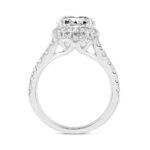 LADIES RING 4CT ROUND/OVAL DIAMOND 14K WHITE GOLD (CENTER STONE OVAL DIAMOND 3CT ) - Image 2