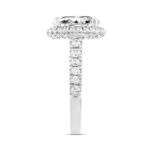 LADIES RING 4CT ROUND/OVAL DIAMOND 14K WHITE GOLD (CENTER STONE OVAL DIAMOND 3CT ) - Image 3