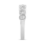 LADIES BAND 1CT ROUND DIAMOND 14K WHITE GOLD - Image 3