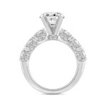 LADIES RING 4 1/2CT ROUND/OVAL DIAMOND 14K WHITE GOLD (CENTER STONE OVAL DIAMOND 3.00CT) - Image 2