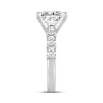 LADIES RING 4 1/2CT ROUND/OVAL DIAMOND 14K WHITE GOLD (CENTER STONE OVAL DIAMOND 3.00CT) - Image 3