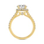 LADIES RING 2 1/2CT ROUND DIAMOND 14K YELLOW GOLD (CENTER STONE ROUND DIAMOND 2CT ) - Image 2