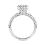 LADIES RING 2 3/4CT ROUND/PEAR DIAMOND 14K WHITE GOLD (CENTER STONE PEAR DIAMOND 2CT ) - Image 2