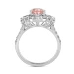 14K WHITE GOLD 4 1/2CT ROUND/PEAR/MARQUISE DIAMOND LADIES RING (CENTER STONE PINK PEAR DIAMOND 2.00CT - Image 2