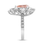 14K WHITE GOLD 4 1/2CT ROUND/PEAR/MARQUISE DIAMOND LADIES RING (CENTER STONE PINK PEAR DIAMOND 2.00CT - Image 3