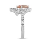 14K WHITE GOLD 2 1/4CT ROUND/MARQUISE/OVAL DIAMOND LADIES RING (CENTER STONE OVAL DIAMOND 1 1/2CT) - Image 3