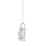 LADIES SOLITAIRE PENDANT 2 1/2CT PEAR DIAMOND 14K WHITE GOLD - Image 2