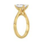 LADIES SOLITAIRE RING 2 1/2CT EMERALD DIAMOND 14K YELLOW GOLD (CENTER STONE EMERALD DIAMOND 2 1/2CT) - Image 3