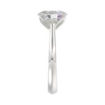 LADIES SOLITAIRE RING 2 1/2CT OVAL DIAMOND 14K WHITE GOLD - Image 4