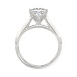 LADIES SOLITAIRE RING 2 1/2CT PRINCESS DIAMOND 14K WHITE GOLD - Image 2