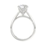 LADIES SOLITAIRE RING 2 1/2CT ROUND DIAMOND 14K WHITE GOLD - Image 2